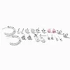 Boucles d'oreilles empilables perle d'imitation couleur argentée - Lot de 10