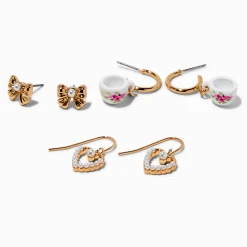 Boucles d'oreilles variées sur le thème du thé - Lot de 3