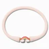 Bracelet en silicone arc-en-ciel rose pastel