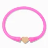 Bracelet en silicone cœur rose