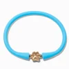 Bracelet en silicone patte de chien bleu clair
