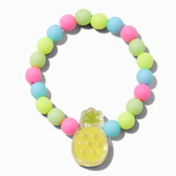 Bracelet élastique ananas multicolore mat Claire's Club