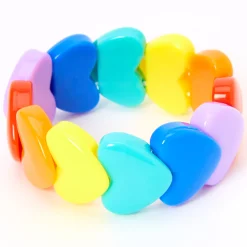 Bracelet élastique cœur arc-en-ciel Claire's Club