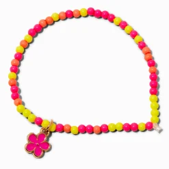 Bracelet élastique en perles de rocaille fleur Claire’s Club