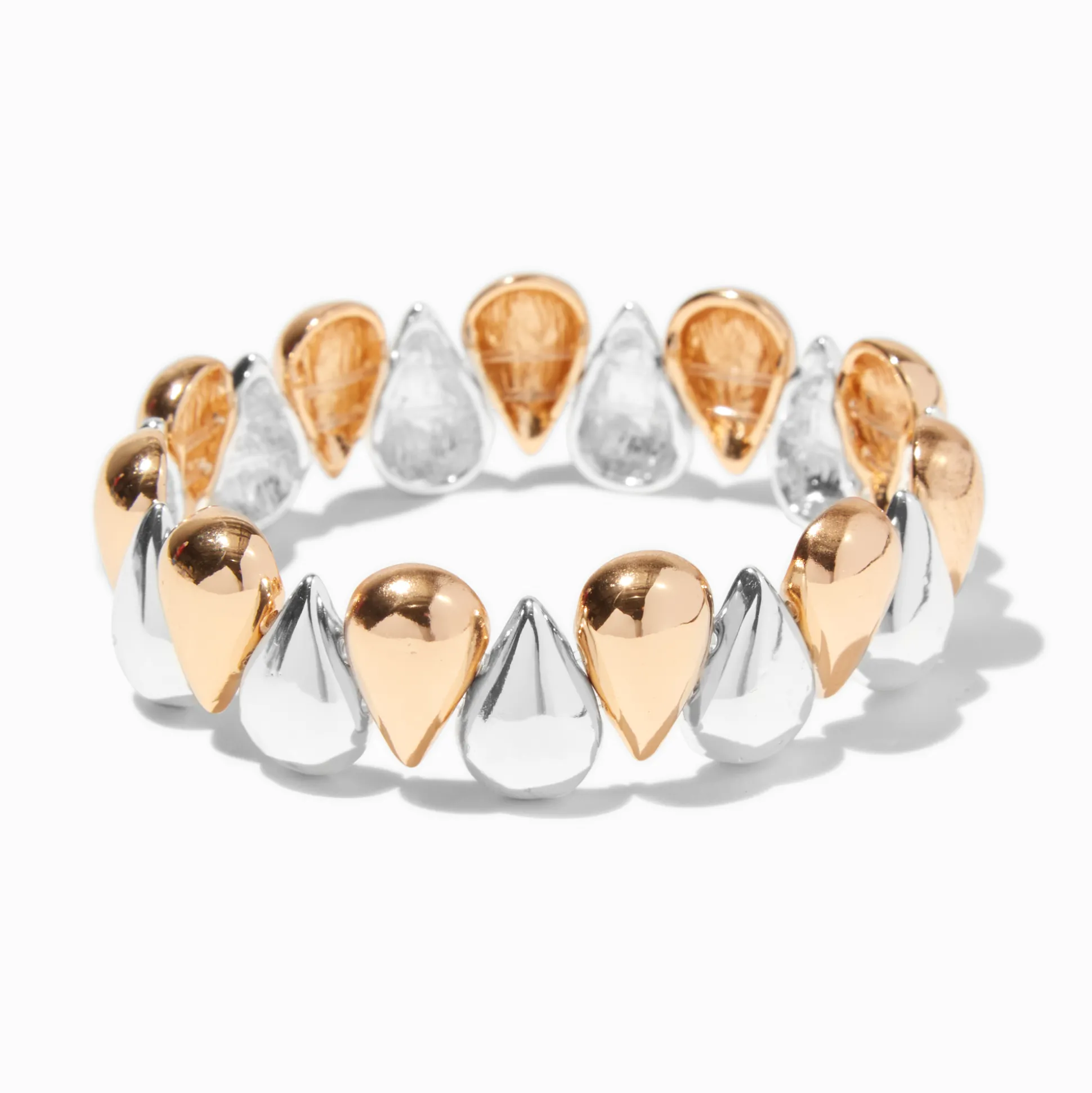 Bracelet élastique goutte en métaux mixtes