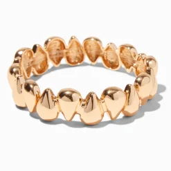 Bracelet élastique goutte couleur dorée