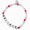 Bracelet élastique perlé « Believe »