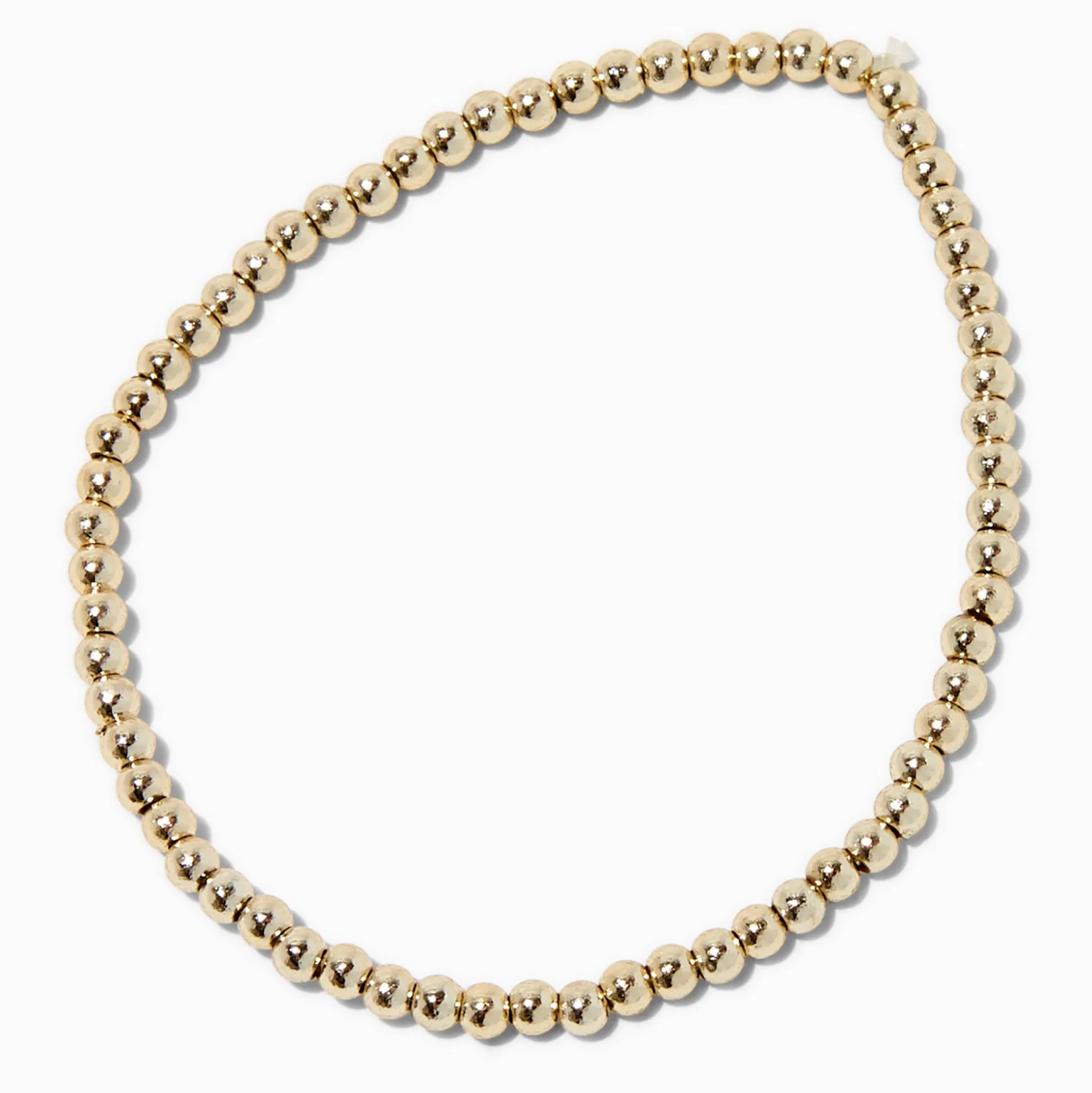 Bracelet élastique perlé couleur dorée Claire's Club