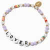 Bracelet élastique perlé « Lover »