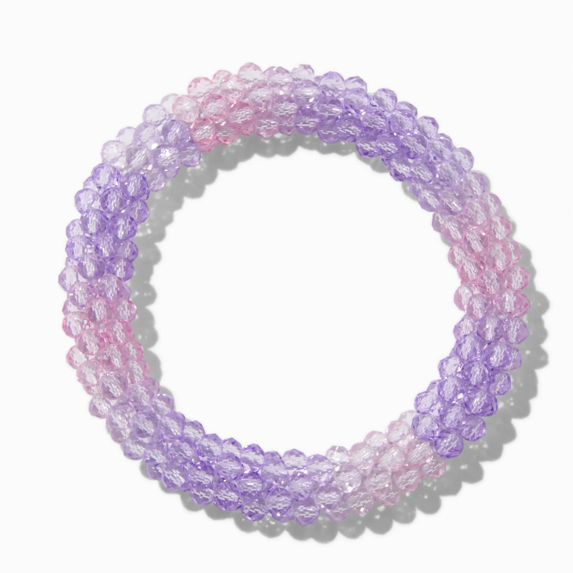 Bracelet élastique texturé rose et violet Claire's Club