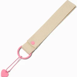 Bracelet porte-clés toile ivoire à personnaliser