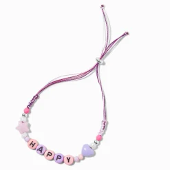 Bracelet réglable tressé « Happy»