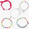 Bracelets arc-en-ciel fluo - Lot de 5