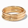 Bracelets bangle épais couleur dorée - Lot de 5