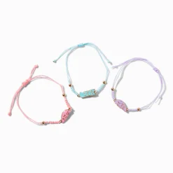 Bracelets cœur pastel phosphorescents best friends - Lot de 3