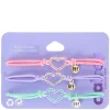 Bracelets d'amitié colorés avec cœurs en strass