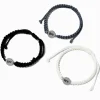 Bracelets en corde réglables tressés disque best friends - Lot de 3