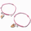 Bracelets en cordon réglables cœur papillon Best Friends - Lot de 2