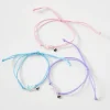 Bracelets en cordon réglables tortue pastel best friends - Lot de 3