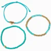 Bracelets en perles de rocaille turquoise d'imitation cœur - Lot de 3