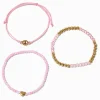 Bracelets en perles de rocaille cœur et signe de la paix - Lot de 3