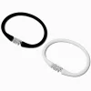 Bracelets en silicone BFF noir et blanc best friends - Lot de 2