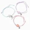 Bracelets floraux en relief pastel best friends - Lot de 3