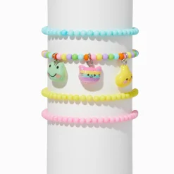 Bracelets élastiques avec perles de rocaille petits animaux pastel Claire's Club - Lot de 4