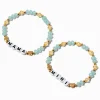 Bracelets élastiques perlés « Mama et Mini » best friends - Lot de 2
