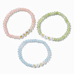 Bracelets élastiques perlés « Mama et Minis » best friends - Lot de 3
