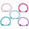 Bracelets élastiques perlés étoiles iridescentes best friends - Lot de 3