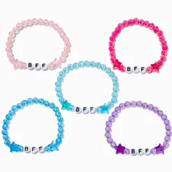 Bracelets élastiques perlés étoiles iridescentes best friends - Lot de 3