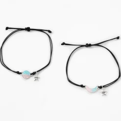 Bracelets lune et planète best friends - Lot de 2