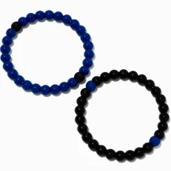 Bracelets porte-bonheur noir et bleu - Lot de 2