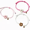 Bracelets réglables chat donut best friends - Lot de 3