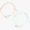 Bracelets réglables marguerite best friends - Lot de 2