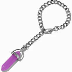 Breloque pour anse strass lilas