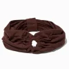 Brown Ruched Keyhole Headwrap