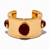 Burgundy Stone Cuff Bracelet