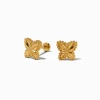 C LUXE by Claire's Gold-tone Titanium Radiating Butterfly Flat Back Stud Earrings