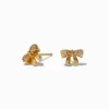 C LUXE by Claire's 18k Yellow Gold Plated Cubic Zirconia Bow Stud Earrings