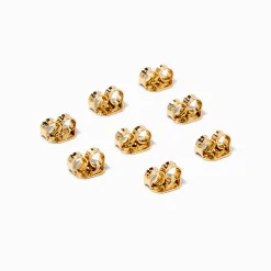 C LUXE by Claire's 18k Yellow Gold Plated Earring Back Replacements - 8 Pack