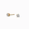 C LUXE by Claire's 18kt Gold Plated Cubic Zirconia 4mm Round Cupcake Stud Earrings