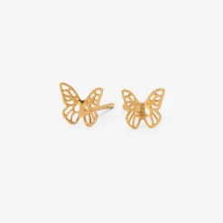 C LUXE by Claire's 18kt Gold Plated Butterfly Stud Earrings
