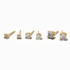 C LUXE by Claire's 18kt Gold Plated Cubic Zirconia 2mm, 3mm, & 4mm Round Stud Earrings - 3 Pack