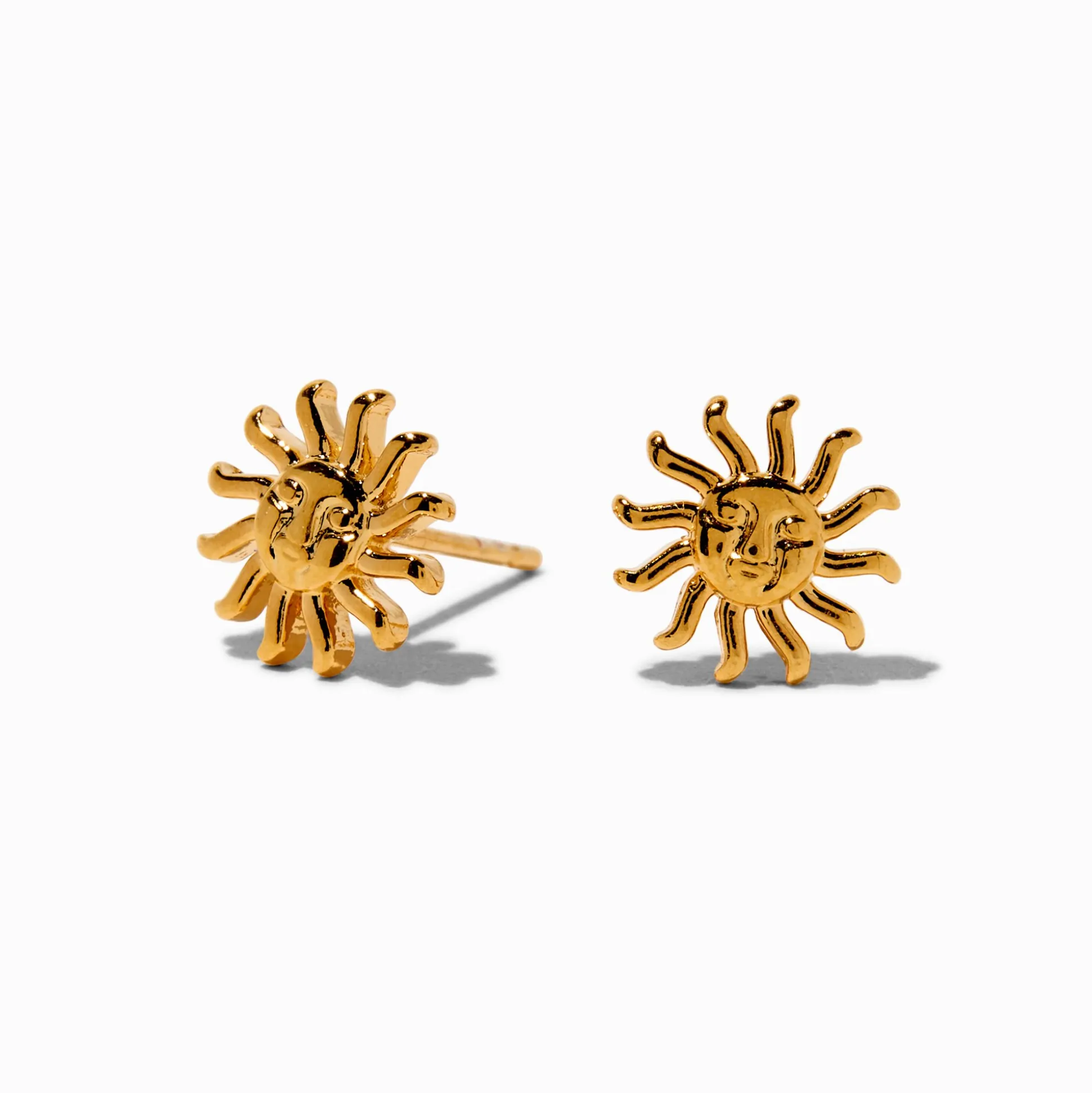 C LUXE by Claire's 18kt Gold Plated Sun Stud Earrings