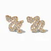 C LUXE by Claire's 18kt Gold Plated Cubic Zirconia Snake Stud Earrings