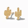 C LUXE by Claire's 18kt Gold Plated Cactus Stud Earrings