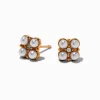 C LUXE by Claire's 18kt Gold Plated Cubic Zirconia Cluster Stud Earrings