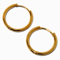 C LUXE by Claire's 18kt Gold Plated 20mm Clicker Hoop Earrings